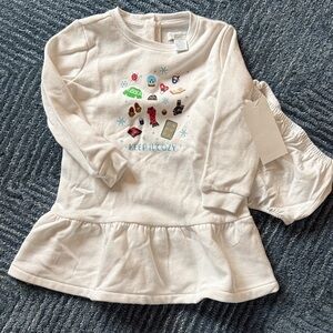 Ralph Lauren White Kids Dress with Colorful Graphics